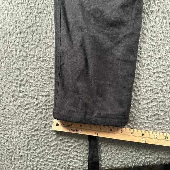 Rhude Pants Mens M‎ Black Linen Cargo Pocket Drawstring Ankle Utility Trousers